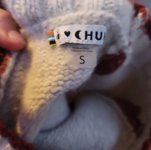 Chup X smart wool sweater small pink white - Picture 3 of 5